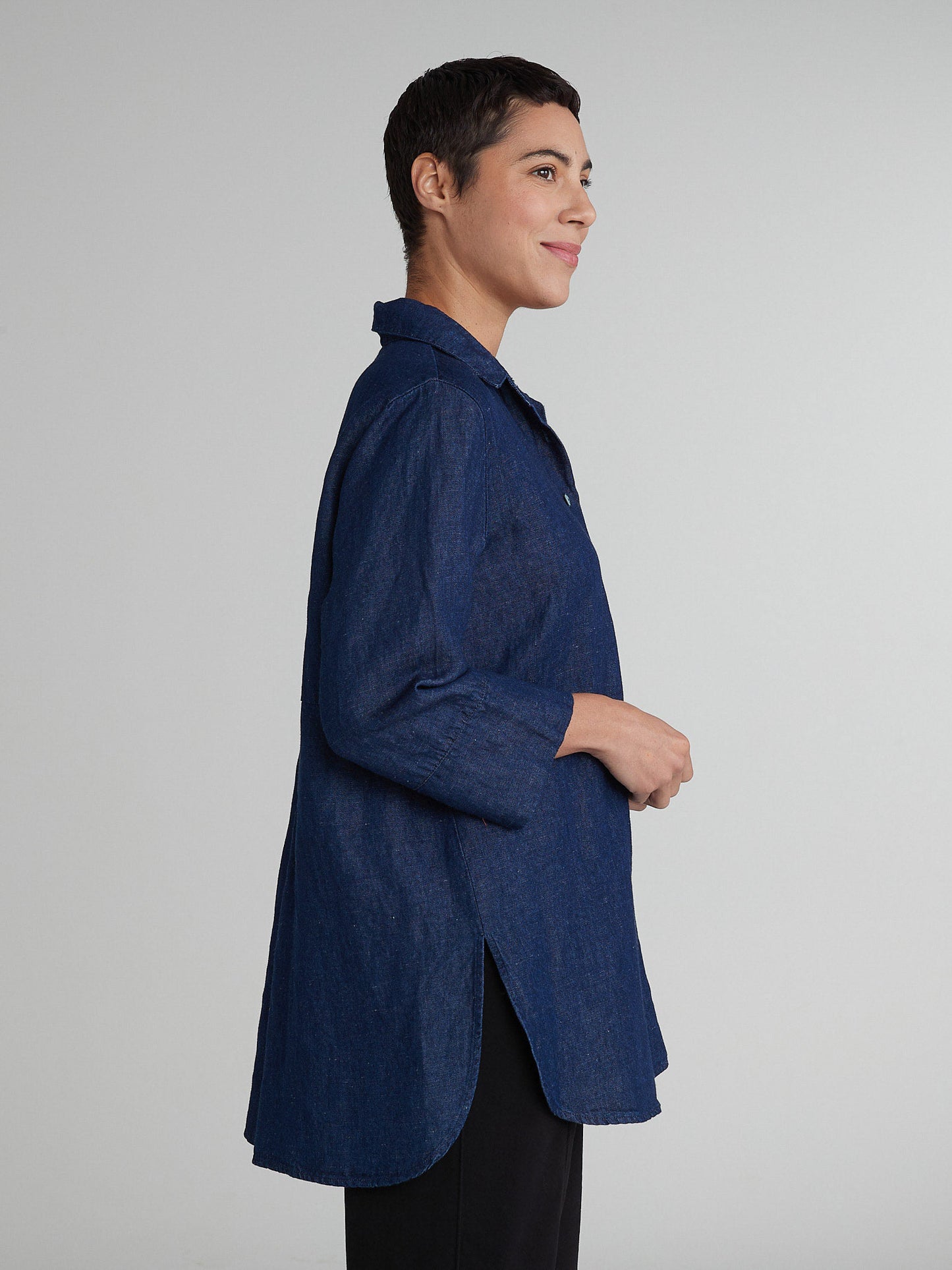 EASY SHIRT - FLAX DENIM