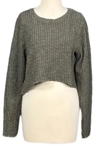 CUT LOOSE CURVED CROP SWEATER