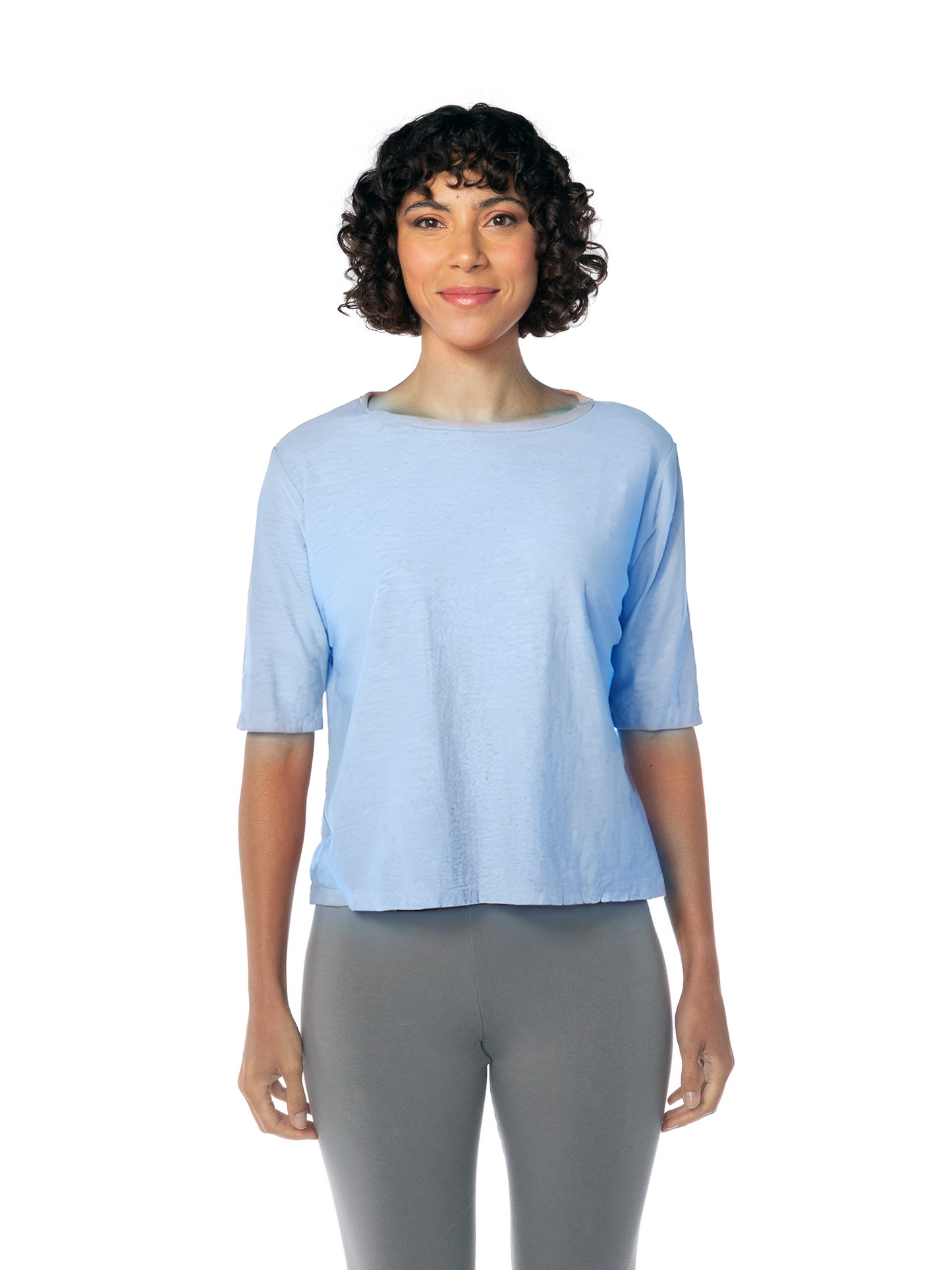 ELBOW SLV TOP-LINEN/COTTON