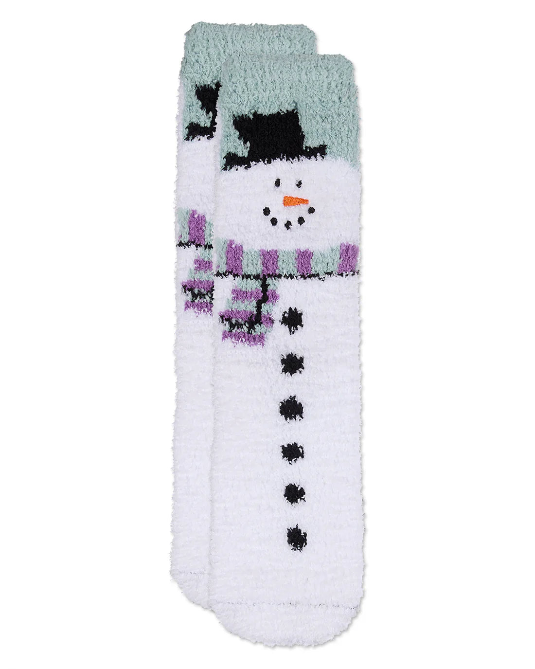 Snowman Mistle Toes Cozy Crew Socks
