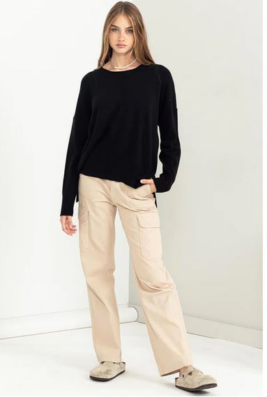 NOT A PLAYER DROP SHOULDER SWEATER