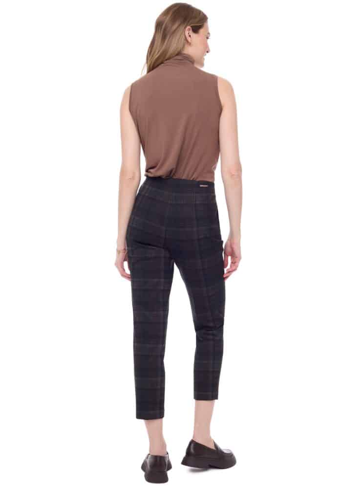 GIGI EVENING PLAID PONTE CROPPED TROUSER