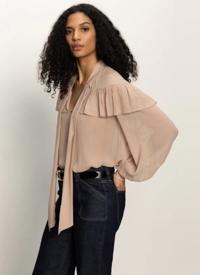 FADE INTO YOU RUFFLE BLOUSE