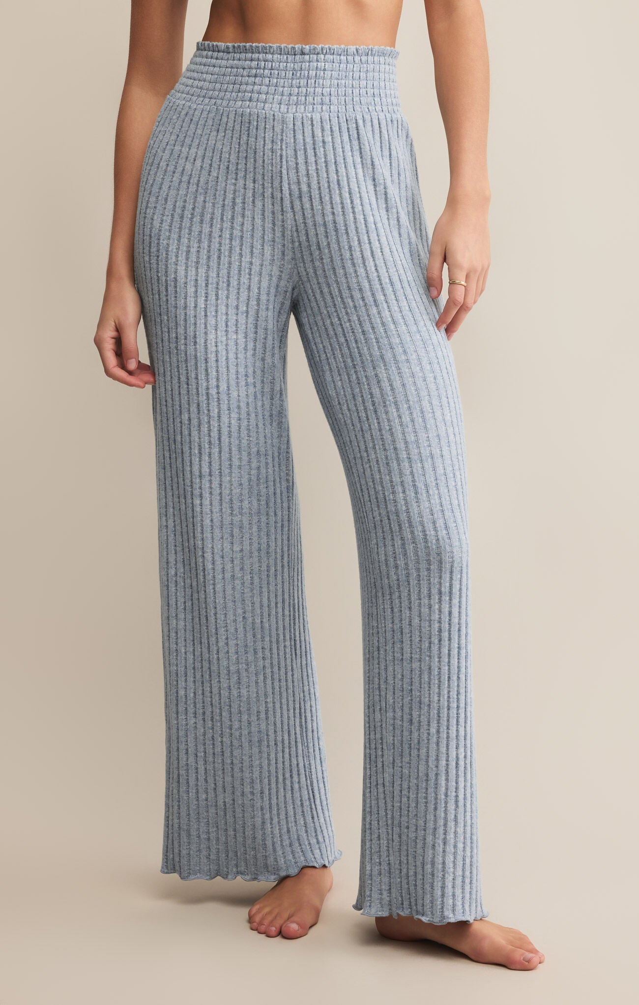 DAWN SMOCKED RIB PANT