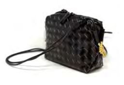 Zippered Woven Shoulder Bag