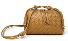 Zippered Woven Shoulder Bag