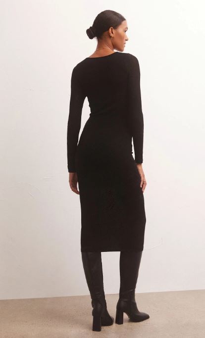 LIZA SWEATER MESH MIDI DRESS