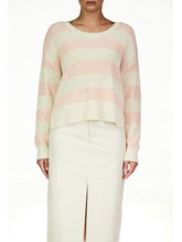 Load image into Gallery viewer, STRIPE SCOOP NECK SWEATER

