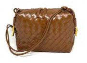 Zippered Woven Shoulder Bag