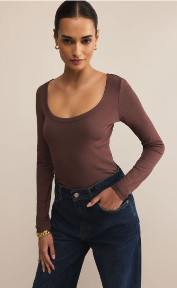 SECOND SKIN SCOOP NECK TOP