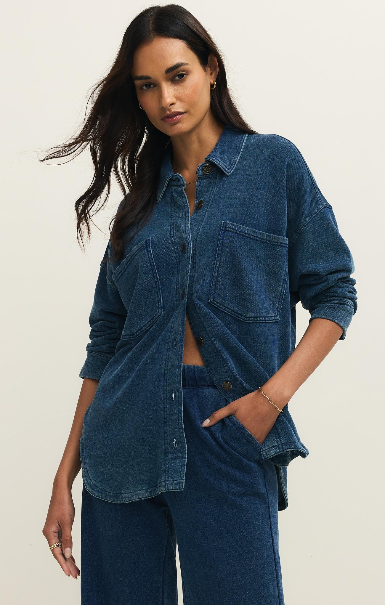 ALL DAY KNIT DENIM JACKET