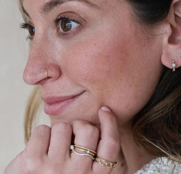 DIAMOND STAR OF THE SHOW HOOP EARRINGS