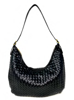 Zippered Hobo Woven Shoulder Bag