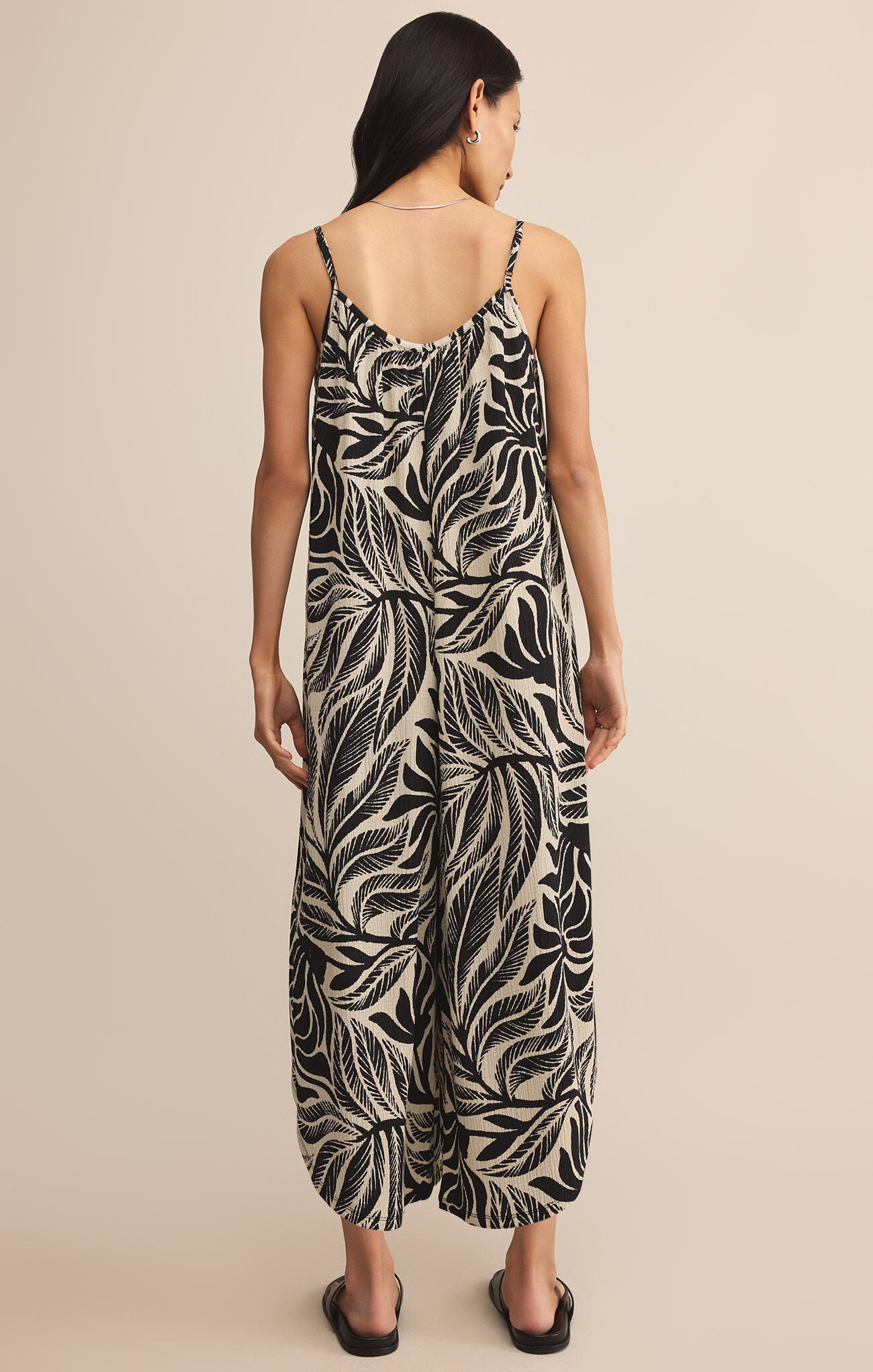 FLARED ISLA LEAF JUMPSUIT