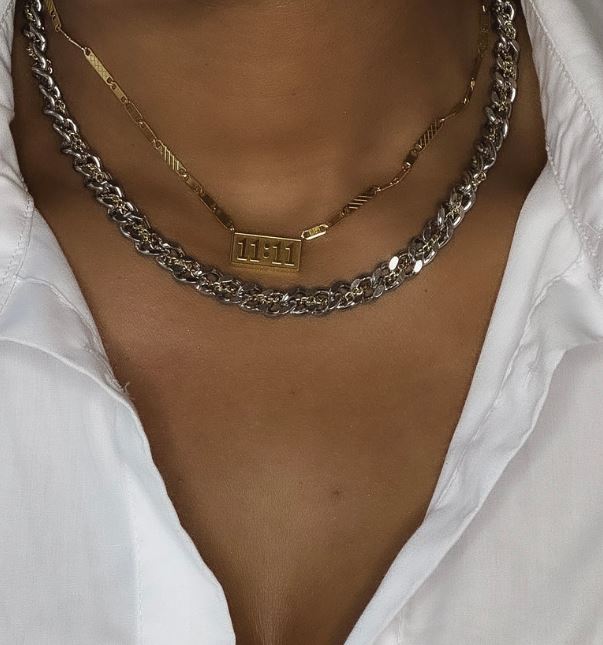 Violet Cuban link necklace