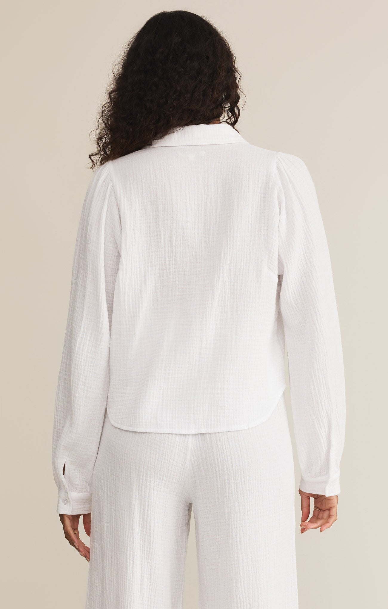 CAMPO BUTTON UP GAUZE TOP