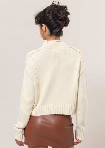 High Neck Reverse Seam Sweater