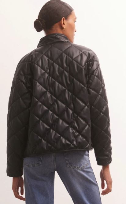 HERITAGE FAUX LEATHER JACKET
