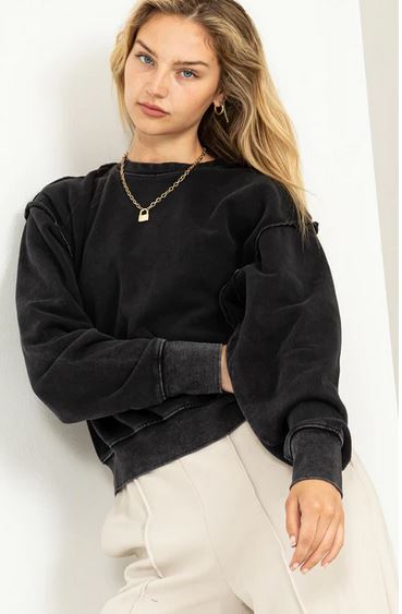 GET THE LOOK DROP SHOULDERS RELAXED SWEATSHIRT