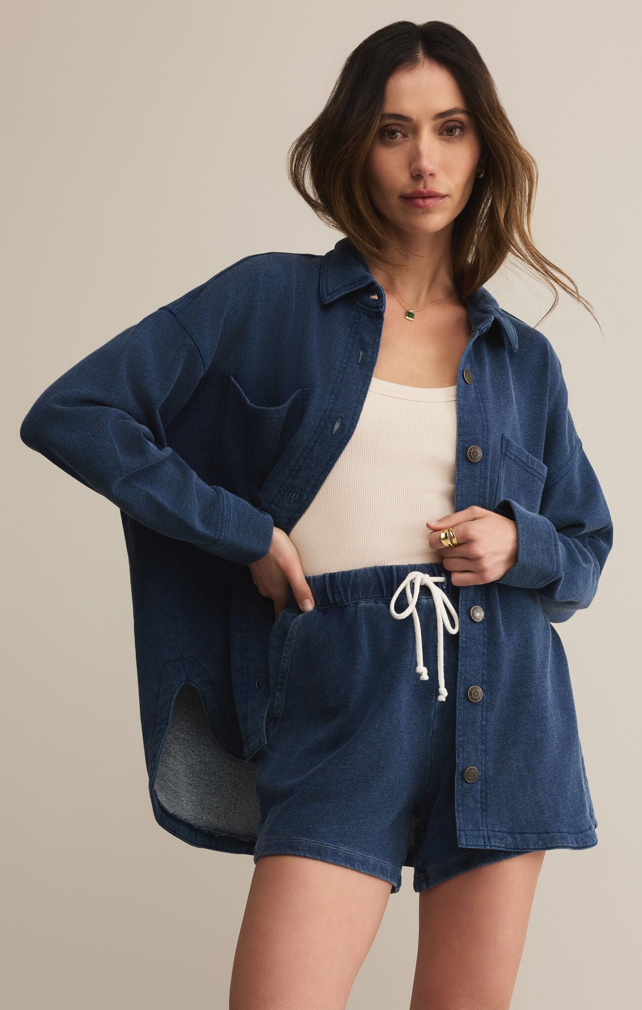 Z SUPPLY ALL DAY KNIT DENIM JACKET