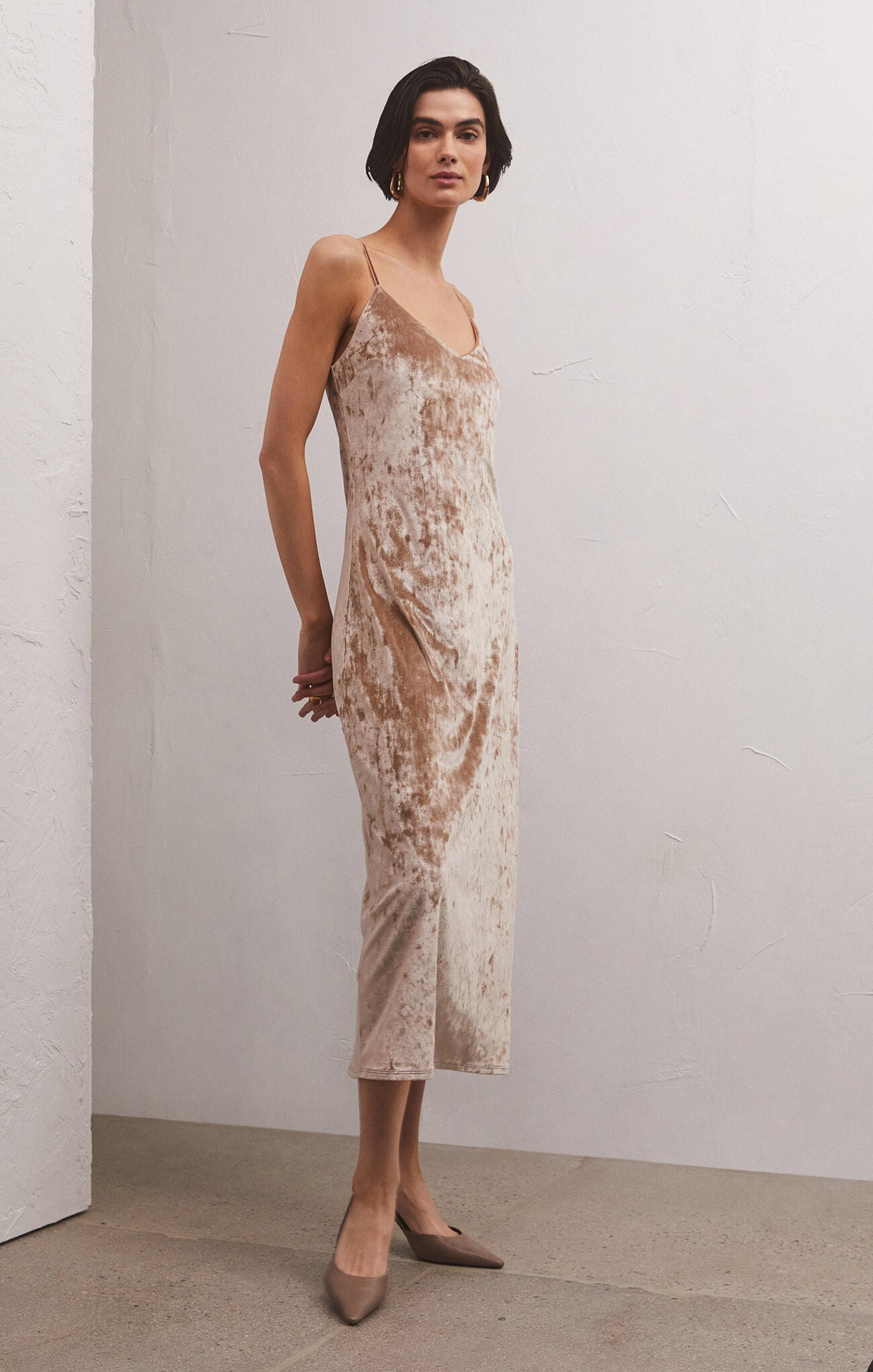 SELINA CRUSHED VELVET DRESS