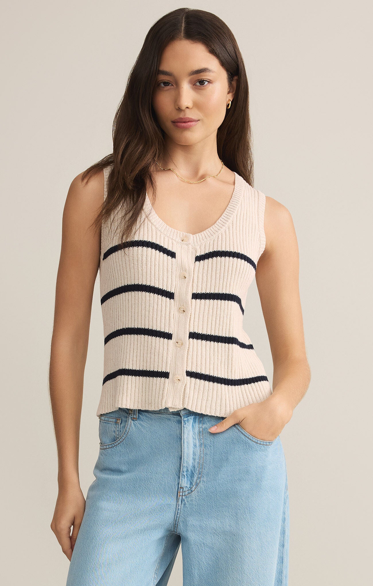 SYCAMORE STRIPE SWEATER VEST