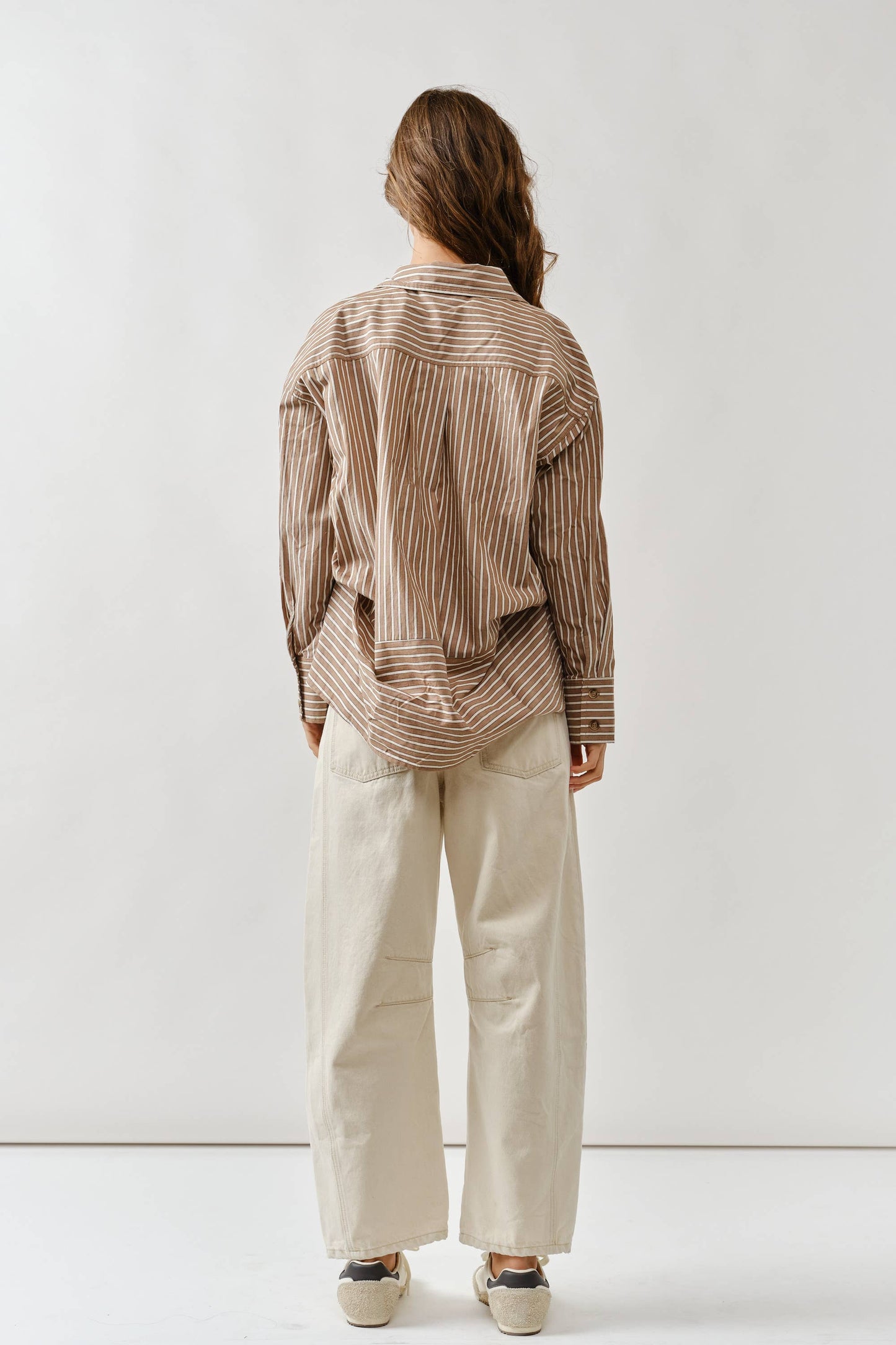 Aaron & Amber - AJP5114 EMBROIDERED DETAIL COTTON BARREL PANTS