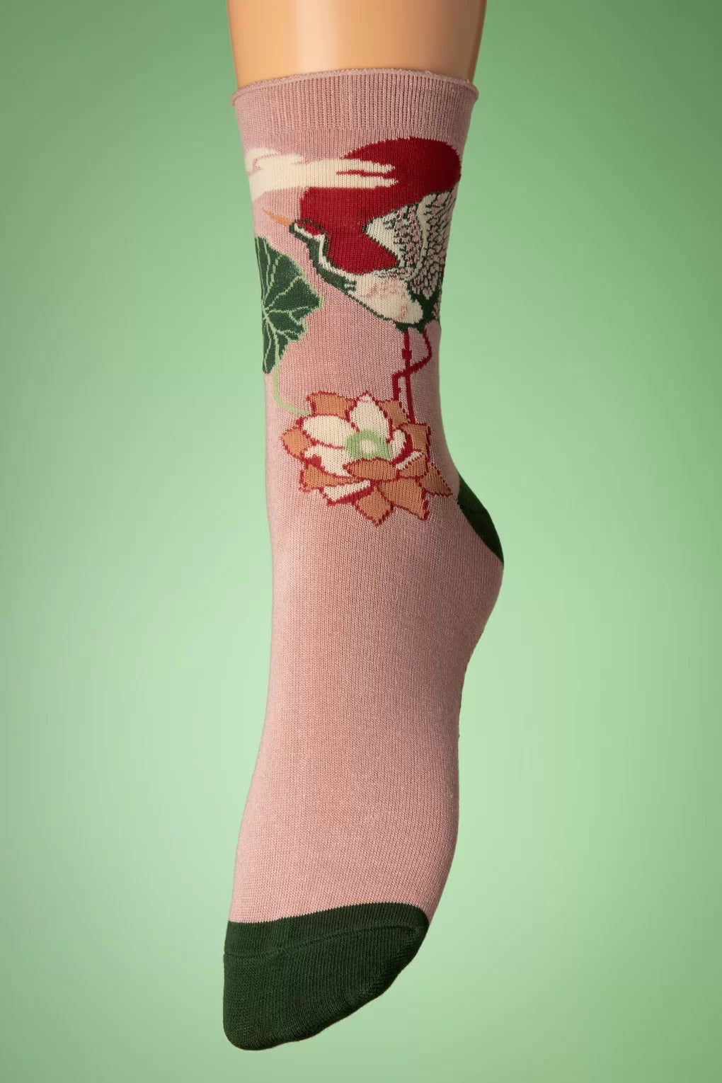 Crane At Sunrise Ankle Socks