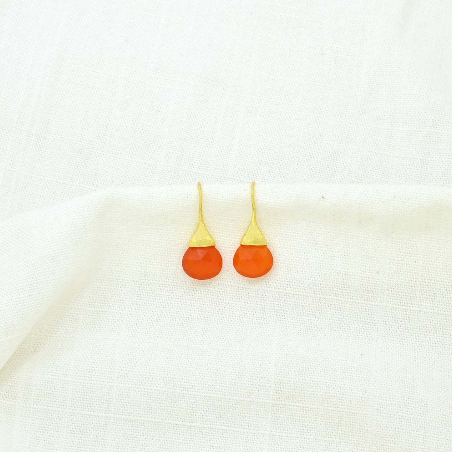 Schmuckoo Berlin - Boho Droplet Earrings Gold - Carnelian