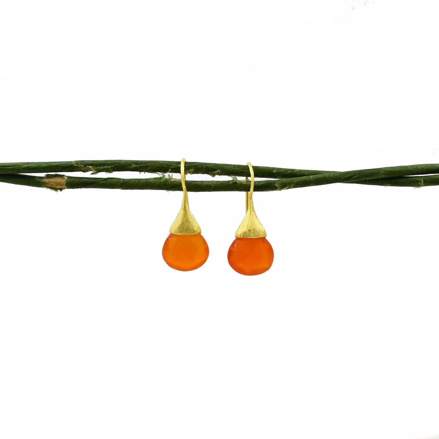Schmuckoo Berlin - Boho Droplet Earrings Gold - Carnelian