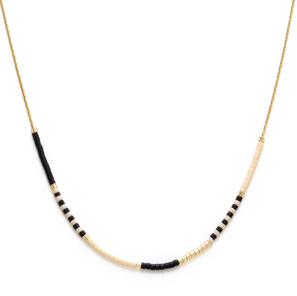 Amano Studio - Black & Bone - Japanese Seed Bead Necklace
