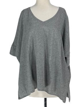 V-NECK TOP - CROSSHATCH