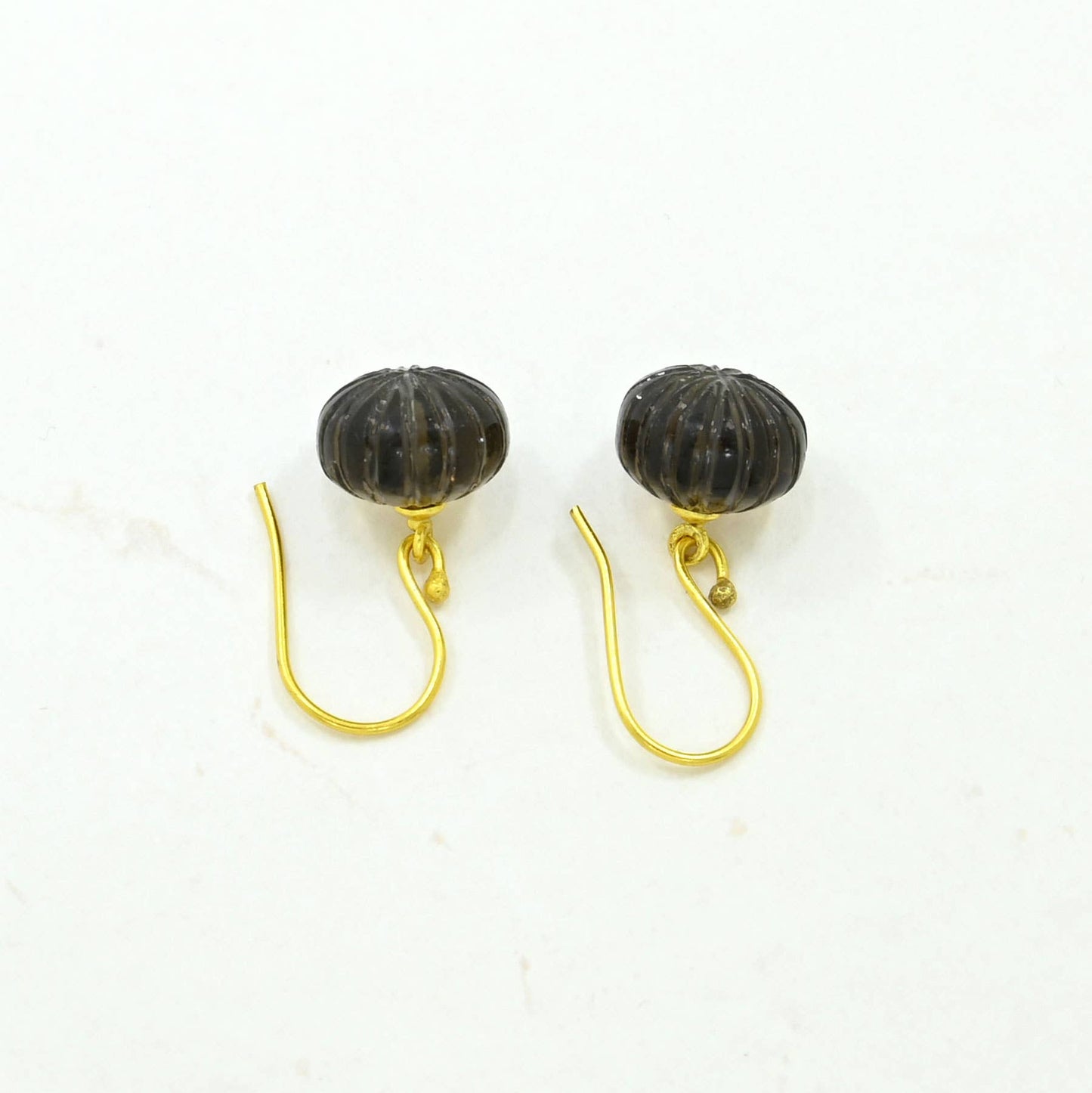 Schmuckoo Berlin - Kaeli Earring Gold Plated - Natural Smoky Quartz