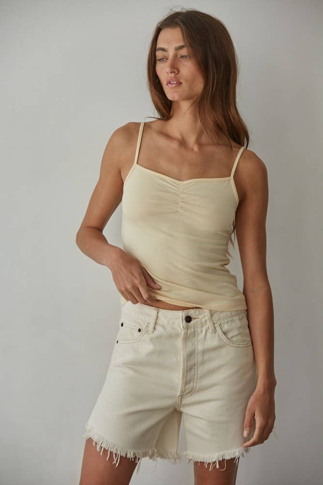 By Together - L8502 | Knit Cotton Spandex Jersey V-Neck Cami Top