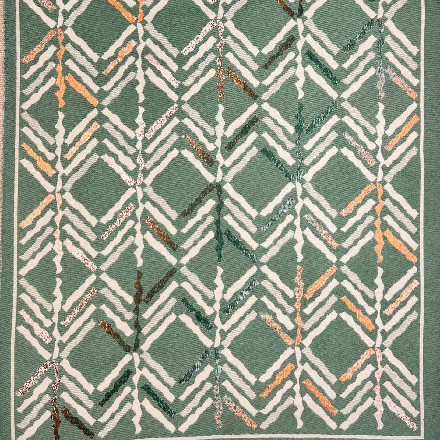 Reversible Arrow Print Fringe Scarf