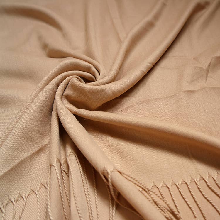Cotton Blend Tassel Pashmina