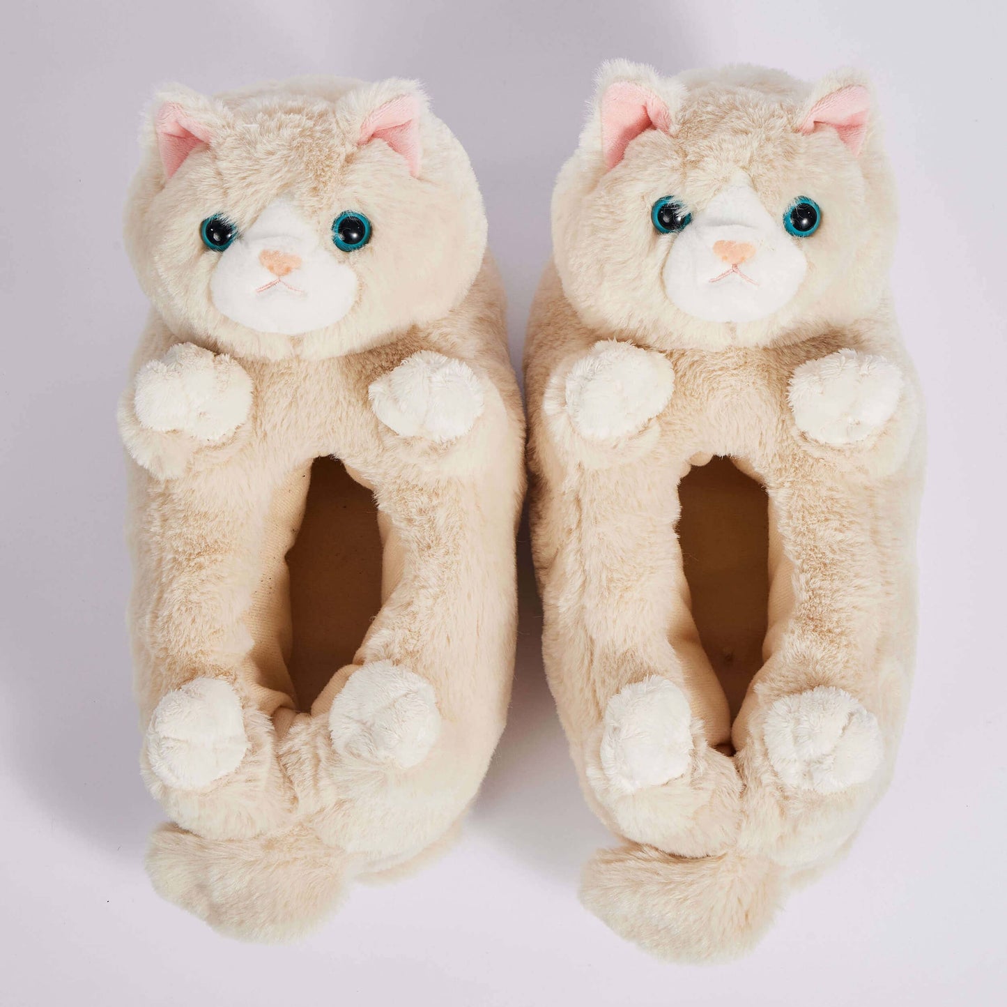 Oooh Yeah/Sock It Up/Oooh Geez Slippers - Molly the Kitty | Women's Funny Animal Plush Slippers