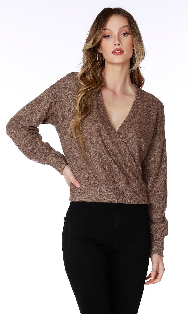 SURPLICE L/S TOP