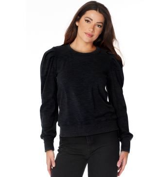 PLEAT SLEEVE CREWNECK PULLOVER