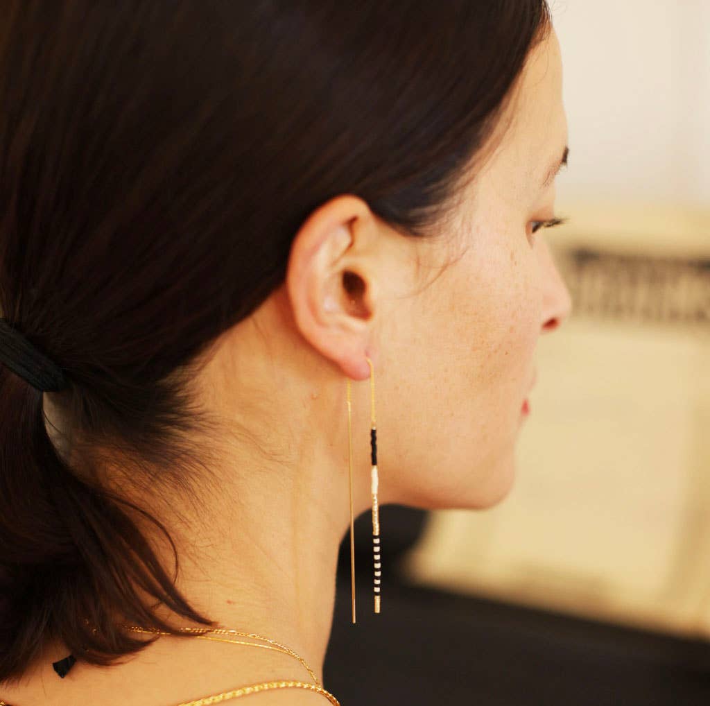 Amano Studio - Miyuki Seed Bead Threader Earrings