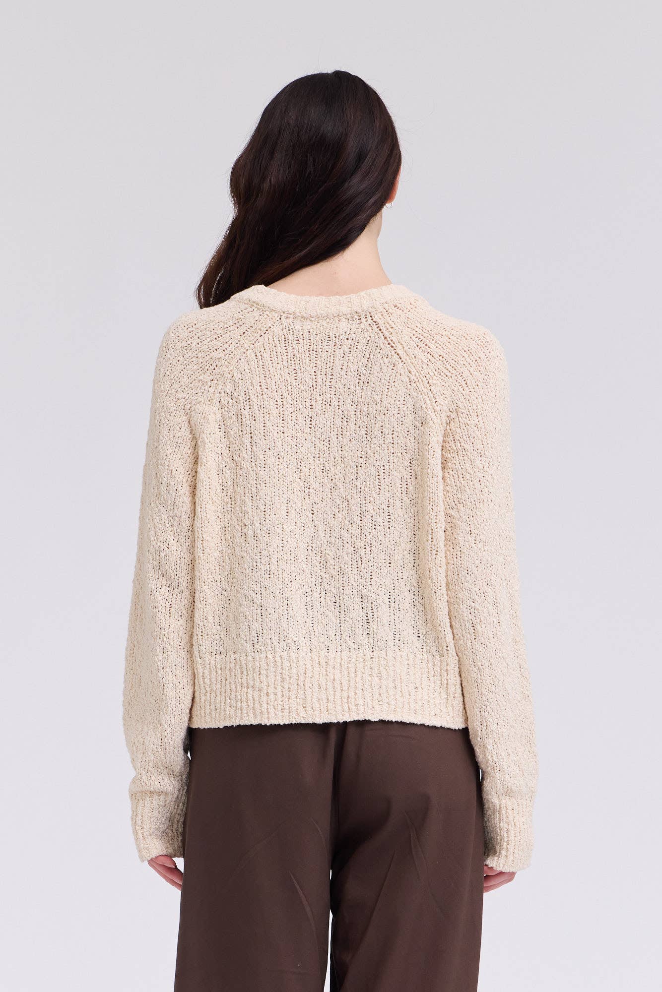 Grade & Gather - 80476TY - TEXTURED VNECK CARDIGAN