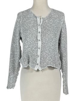 CROP CARDIGAN-TEXTURE SWTR KNT