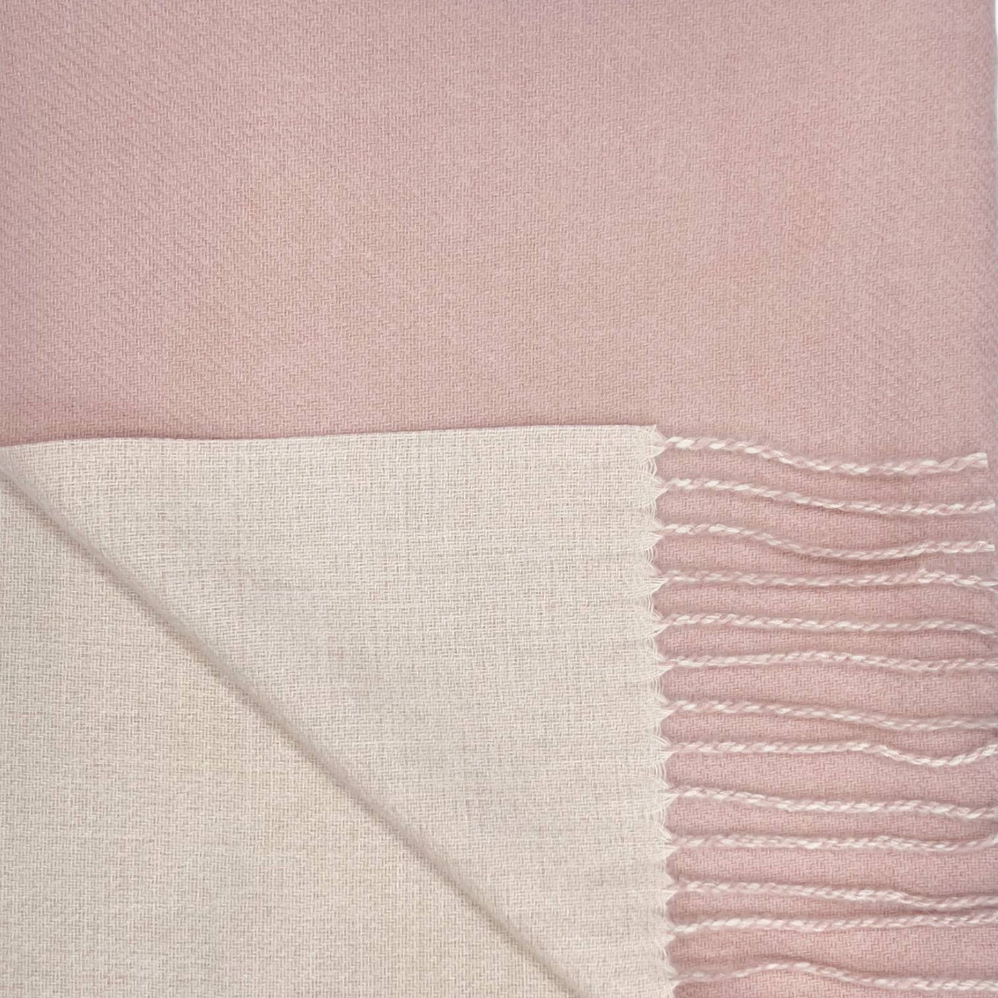 London Scarves - Reversible two tone coloured plain cashmere blend scarf