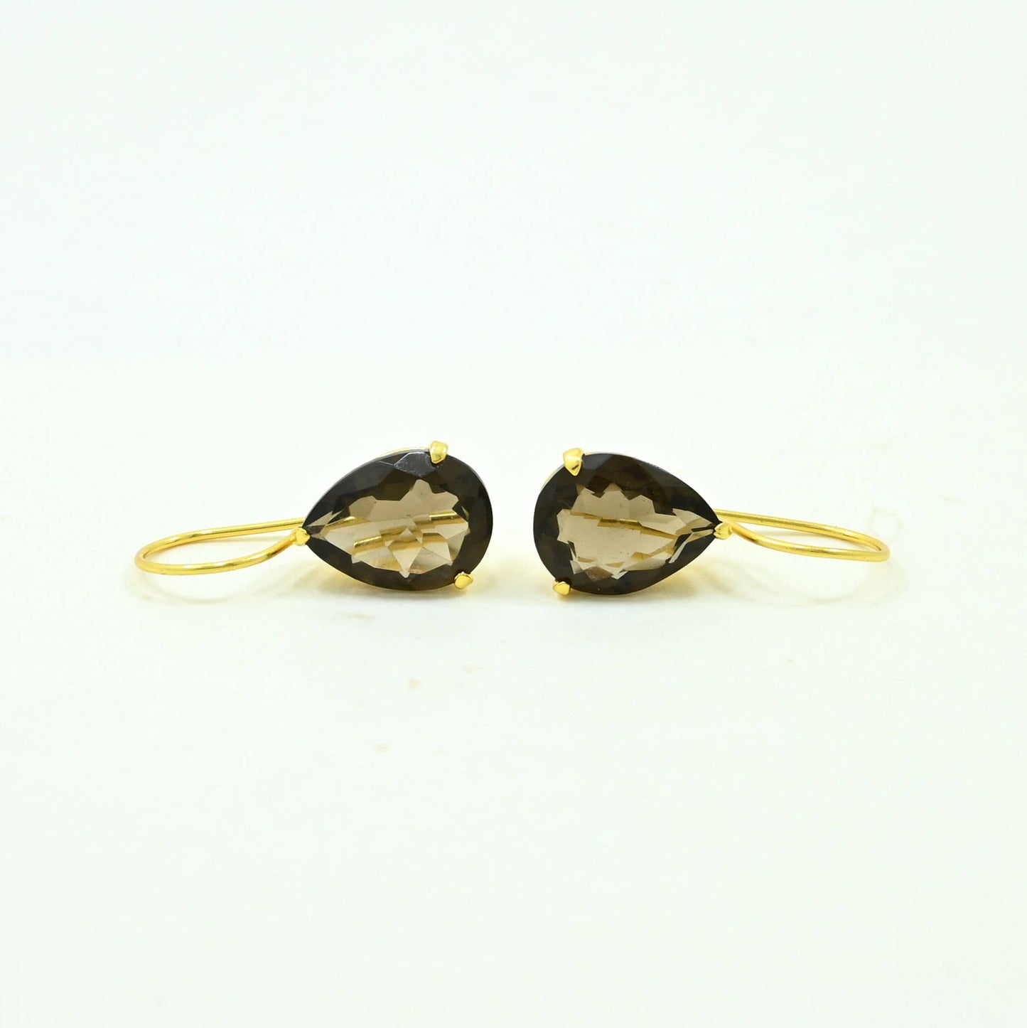 Schmuckoo Berlin - Sienna Earrings Gold Plated - Natural Smoky Quartz