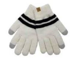 STRIPE KNIT TOUCH GLOVES