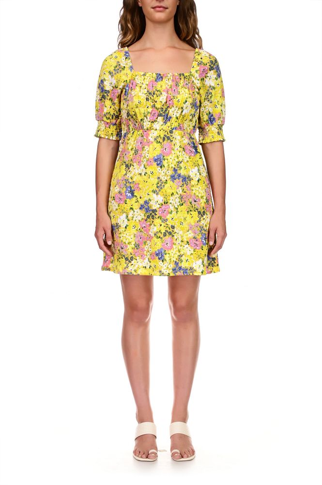 EASY SMOCK SQUARE NECK DRESS