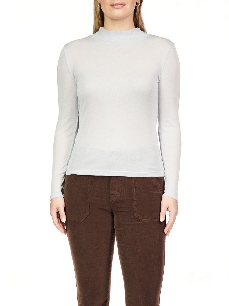 THE SEMI SHEER L/S MOCK