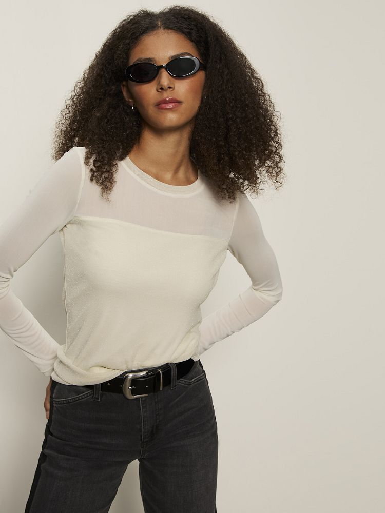 SPARKLE MESH CREW TEE