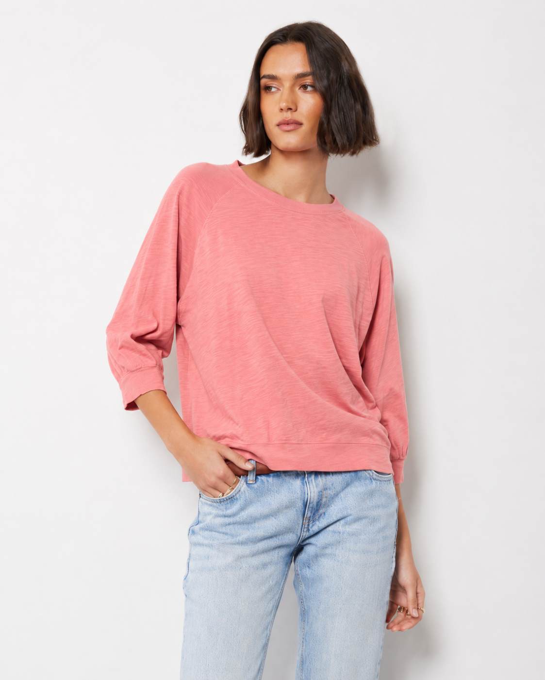 3/4 SLV RAGLAN TEE W/ BANDS