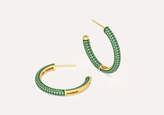 TWO-TONE SMALL HOOP EARRINGS